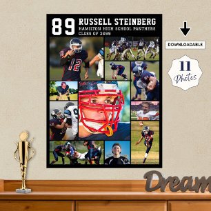 Poster Lycée Sports Senior 11 Photo Collage Grad Fo