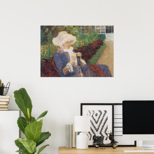 Poster Lydia Crocheting en Jardin à Marly, Mary Cassatt