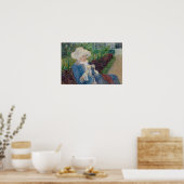 Poster Lydia Crocheting in the Garden at Marly (Cuisine)