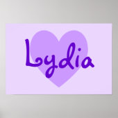 Poster Lydia en violet (Devant)
