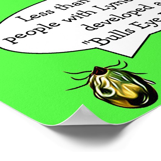 Poster Lyme Maladie Sensibilisation Information éducative (Coin)