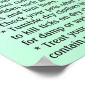 Poster Lyme Prévention de la maladie (Coin)