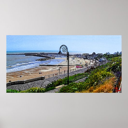 Poster Lyme Regis Beach et le Cobb (Devant)