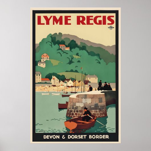 Poster Lyme Regis Devon Dorset Frontière Angleterre Grand (Devant)