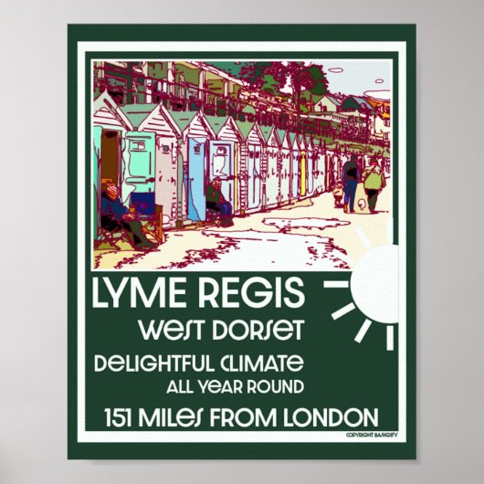 Poster Lyme Regis Dorset Angleterre Vintage (Devant)