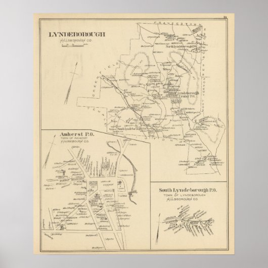 Poster Lyndeborough, Hillsborough Co (Devant)
