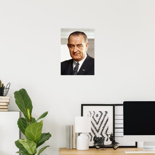 Poster Lyndon B. Johnson 36 (Bureau à domicile)