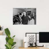 Poster Lyndon B. Johnson prêtant serment d'office (Bureau à domicile)