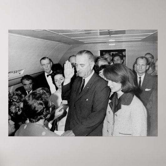 Poster Lyndon B. Johnson prêtant serment d'office (Devant)