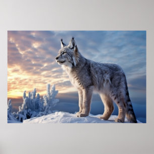 Poster Lynx Animal Nature sauvage majestueuse