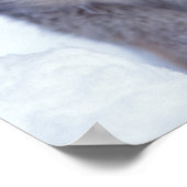 Poster lynx, Lynx lynx, dans la neige au pied des colline (Coin)