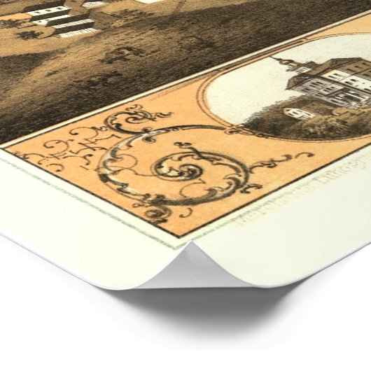 Poster Lyons, IA Panoramic Map - 1868 (Coin)