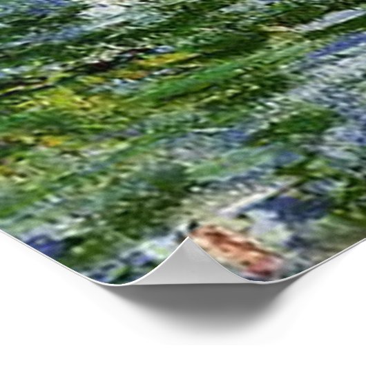 Poster Lys à eau Claude Monet et pont japonais (Coin)