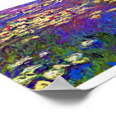 Poster Lys à eau - Peinture impressionniste de Monet (Coin)