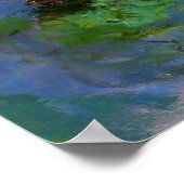 Poster Lys à eau rouge, Claude Monet (Coin)