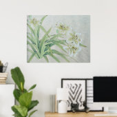 Poster Lys blancs (Bureau à domicile)