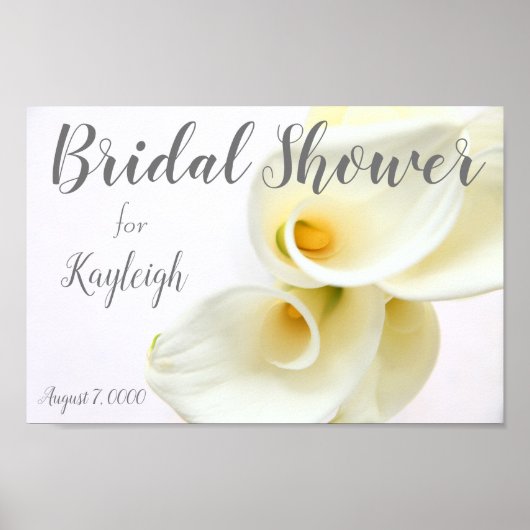 Poster Lys calla en hauteur en gros plan (Devant)