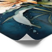 Poster Lys dans l'harmonie de l'aquarelle - Fleurs Art nu (Coin)