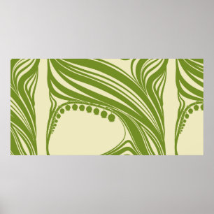 Poster Lys de la vallée. Cadre floral. Belle pinte