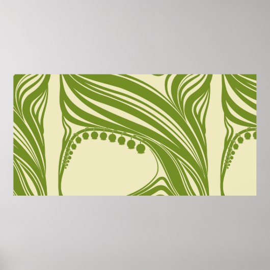 Poster Lys de la vallée. Cadre floral. Belle pinte (Devant)