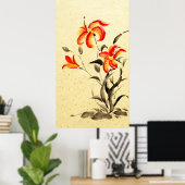 Poster Lys de tigre - rouge (Bureau à domicile)