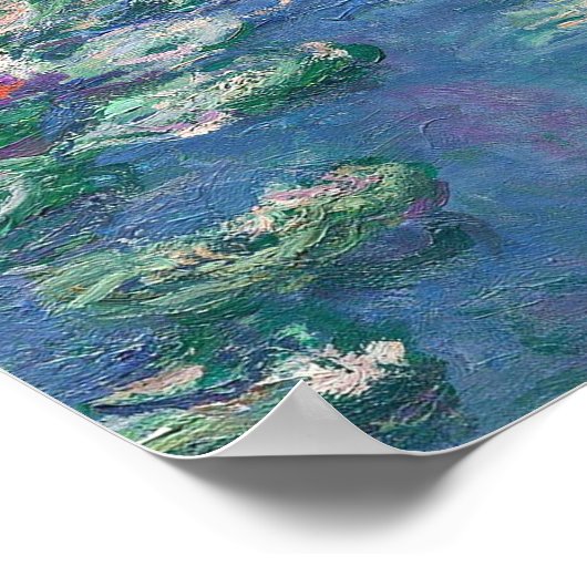 Poster Lys d'eau Claude Monet (Coin)