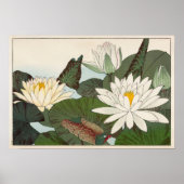 Poster Lys d'eau vintages japonais (Devant)