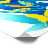 Poster Lys et papillons jaunes (Coin)