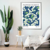 Poster Lys floraux de la vallée mai marché aux fleurs de