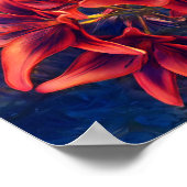 Poster Lys rouges vibrants (Coin)