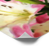 Poster Lys souriants Art Fleur Peinture Photo (Coin)