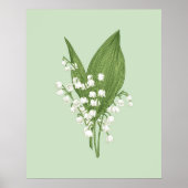 Poster Lys vintage de la vallée (Devant)