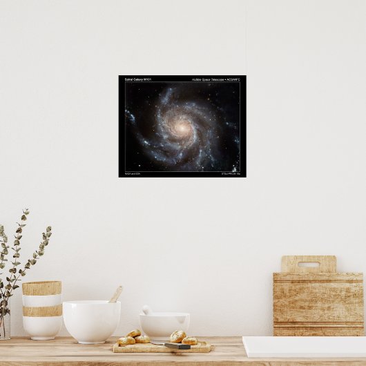 Poster M101 Spiral Galaxy (Cuisine)