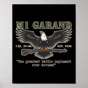 Poster M1 Garand États-Unis Main Battle Rifle Gun 2ème gu