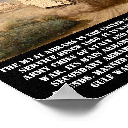 Poster M1A1 Abrams Battle Tank Print (Coin)
