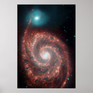 Poster M51 Whirlpool Spiral Galaxy NASA