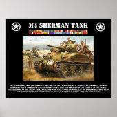 Poster M-4 Sherman Tank (Devant)