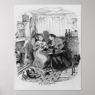 Poster M. Bumble et Mme Corney prennent le thé