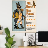 Poster M. Bunny, son livre - Adam L. Sutton (Bureau à domicile)