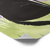 Poster M. Chonk | Chat Tuxedo Aquarelle Violette (Coin)