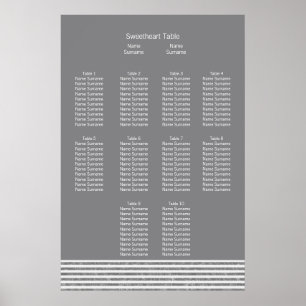 Poster M. et M. Suit et Cravate Gay Mariage Plan de siège