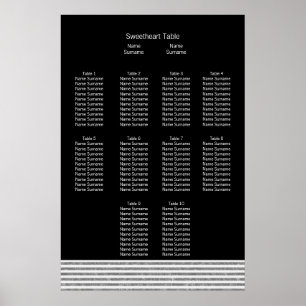 Poster M. et M. Suit et Cravate Gay Mariage Plan de siège