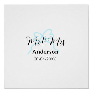 Poster M. et Mme ajoutent le nom de famille date année ma