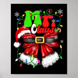 Poster M. Et Mme Claus Couples Cute Père Noël Christmas L