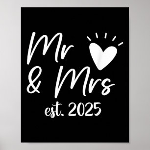 Poster M. et Mme. Env. 2025 Couple Marié Mariage Mari