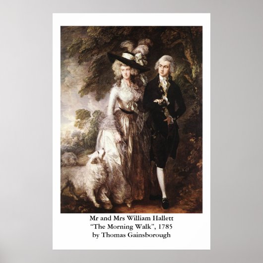 Poster M. et Mme William Hallett de Thomas Gainsborough (Devant)