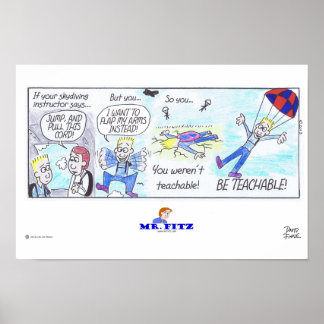 Poster M. Fitz : Être Enseignable 2 - Skydiving!