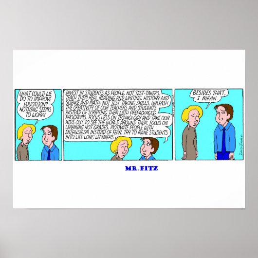 Poster M. Fitz - La solution pour l'éducation (Devant)
