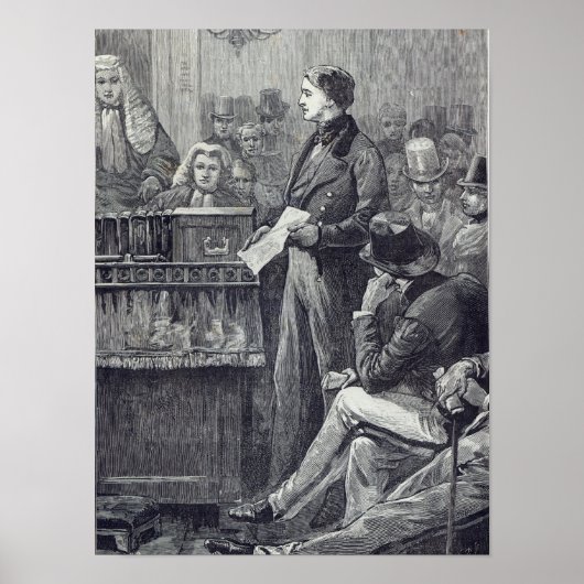 Poster M. Gladstone prononce son discours principal (Devant)