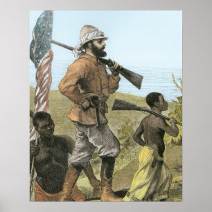 Poster M. Henry Morton Stanley (1841-1904) Approchant L